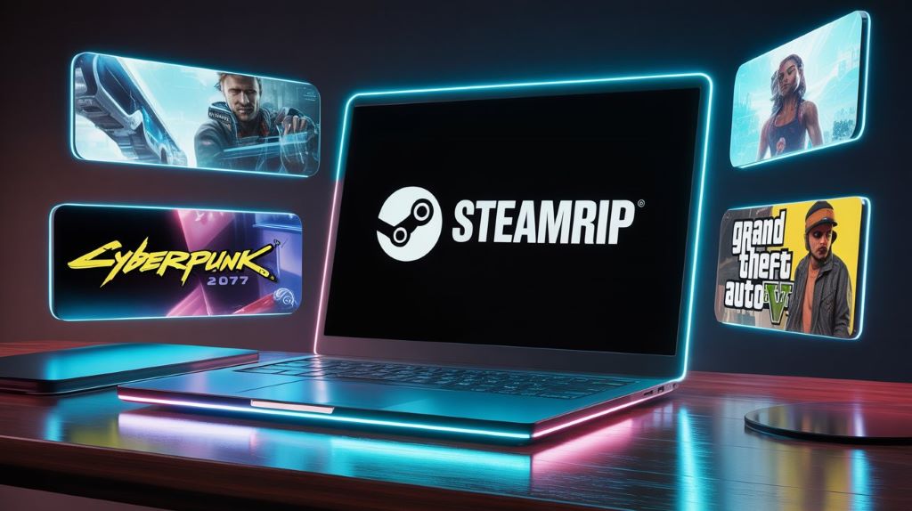 Steamrip platform interface – PC game discovery hub